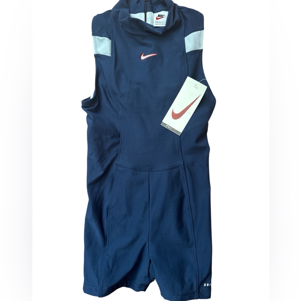 Vintage Deadstock Nike Women’s NWT’S Navy Blue‎ Body Suit Training Size L 12-14